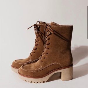 NWOT Maeve Suede Combat Shoes Size 9